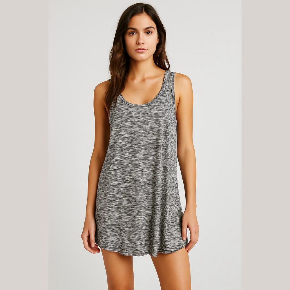 Isabella Rodriguez Black and White Striped Tank Dress - Size Large